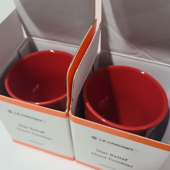 *Last Set* Le Creuset Cerise 220ml Tumbler Set NIB - Picture 4 of 7